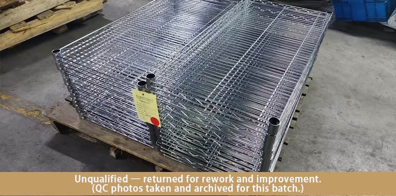 Chrome wire shelving sent back for rework-1