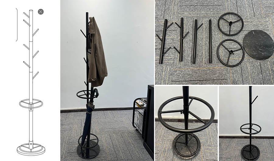 Garment Rack Umbrella Storage 2