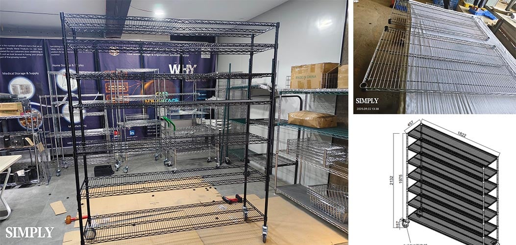 Mushroom growing racks1