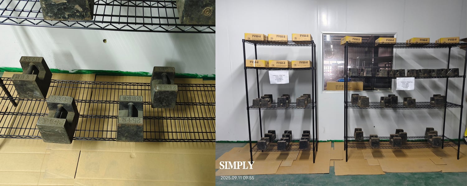 Wire shelf load-bearing test 2