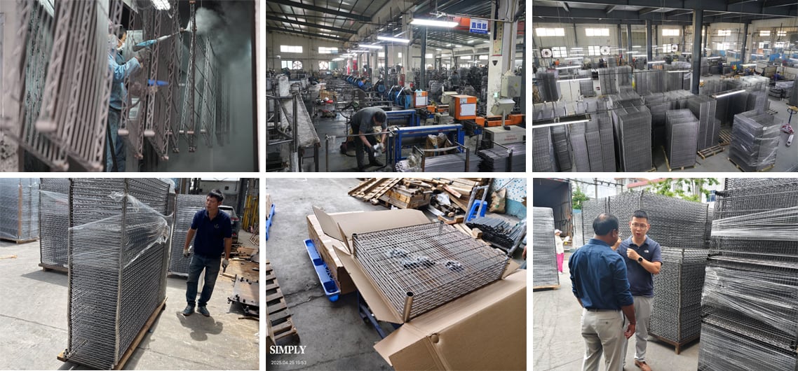 Wire shelf production factory